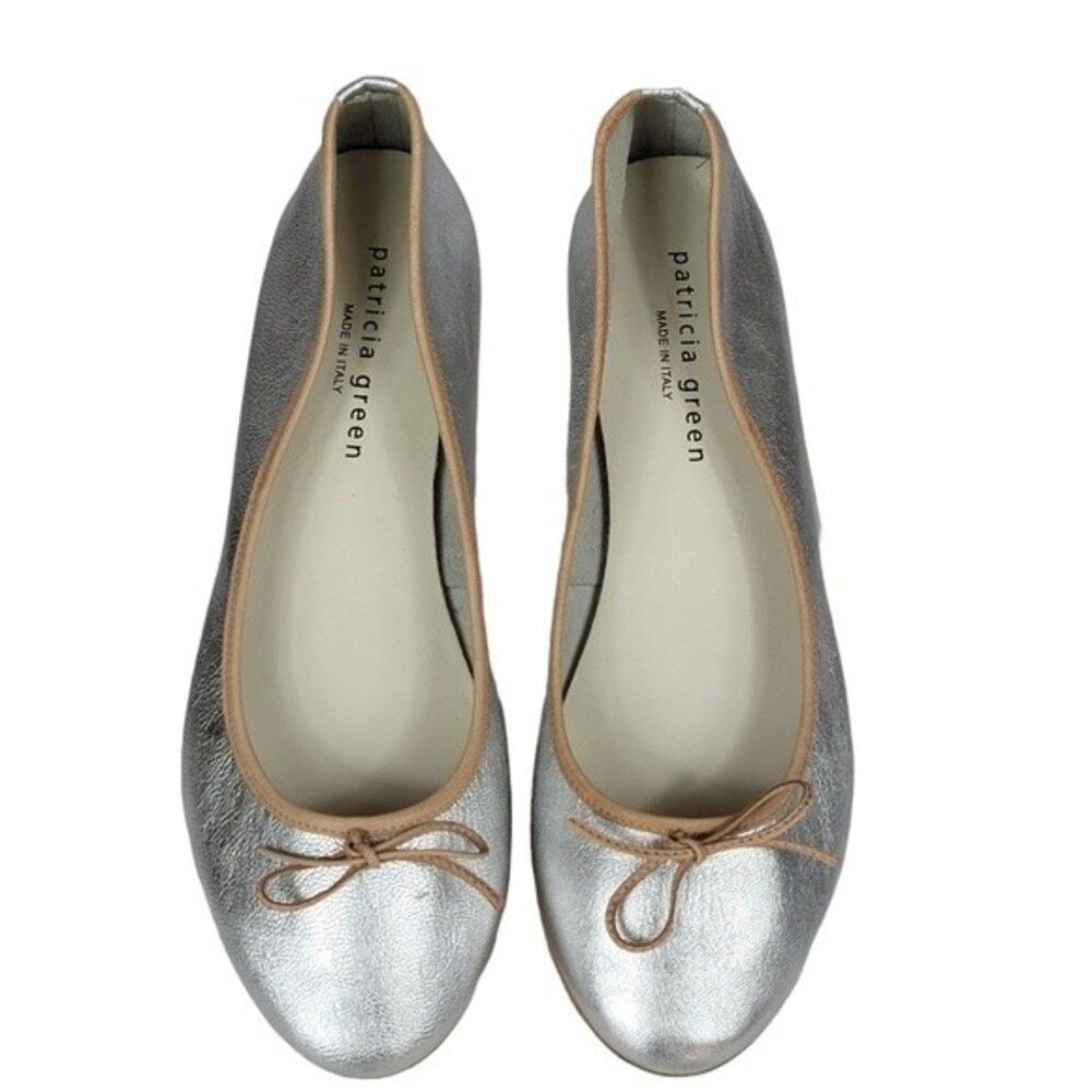 Patricia Green Silver Ballet Shoes Size 40